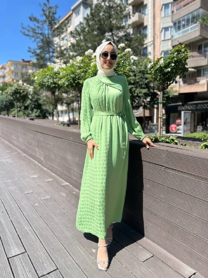 Senna SD242042030016 Fıstık Yeşili Kendrick Abiye