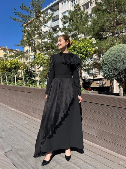 Senna SD251051030120 Siyah Rebeca Abiye