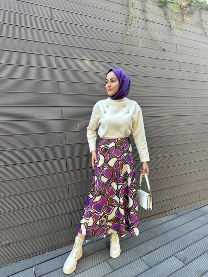 Venöve 24FWETE0002 Desenli Verge Etek