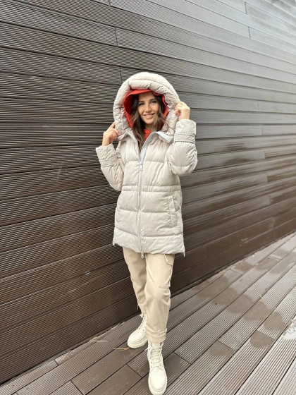 Venöve 24FWKBN0005 Gri Monaghan Kaban