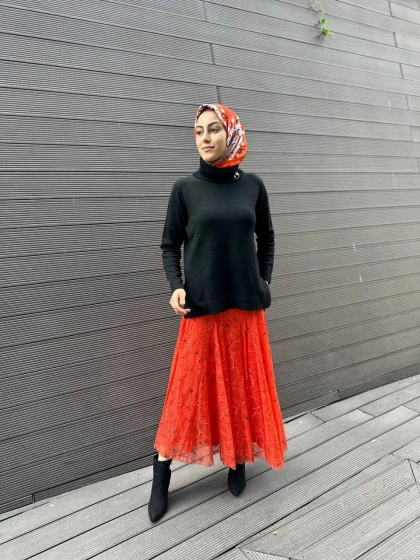 Venöve 24FWTRI0005 Siyah Mircy Triko