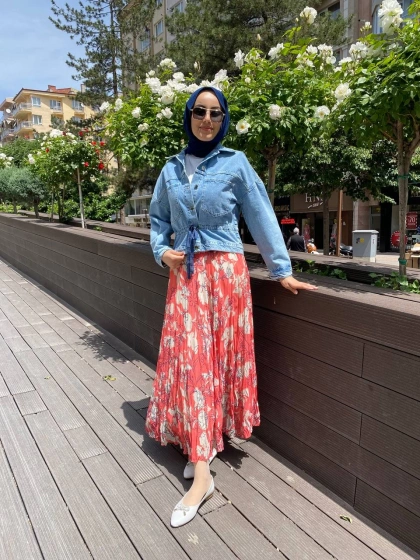 Venöve 24SSETE0008 Kırmızı Bercy Etek