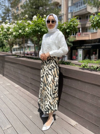 Venöve 24SSETE0009 Yeşil Halles Etek