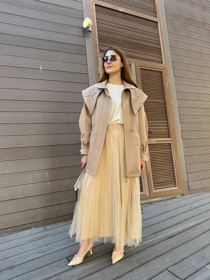 Venöve 25FWCEK0011 Camel Carlo Ceket