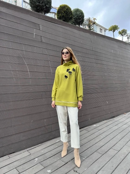 Venöve 25FWSWE0011 Yeşil Holly Sweat