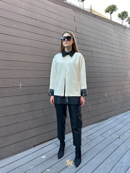 Venöve 25FWSWE0014 Ekru Meira Sweat