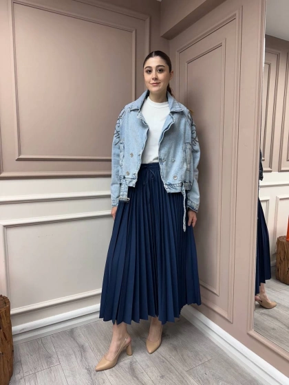 Venöve 25SSCEK0013 Mavi Naomi Ceket