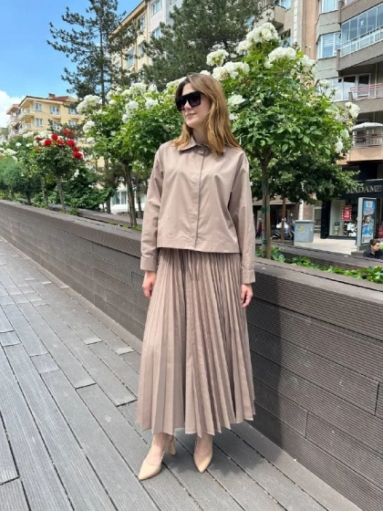 Venöve 25SSGOM0014 Kahverengi Brandi Gömlek