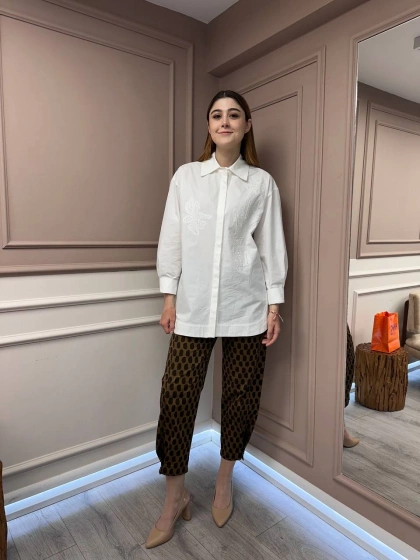 Venöve 25SSGOM0017 Beyaz Shea Gömlek