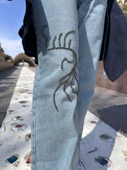 Venöve 25SSPNT0020 Mavi Emily Pantolon