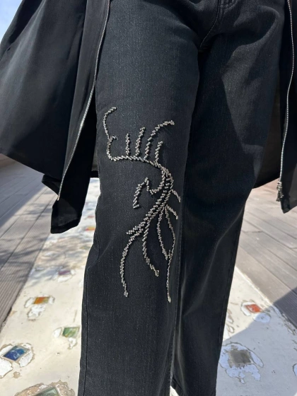 Venöve 25SSPNT0020 Siyah Emily Pantolon