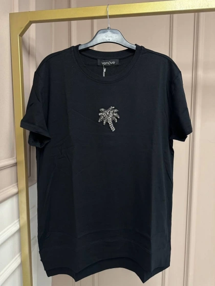 Venöve 25SSTSH0001 Siyah Lola Tişört