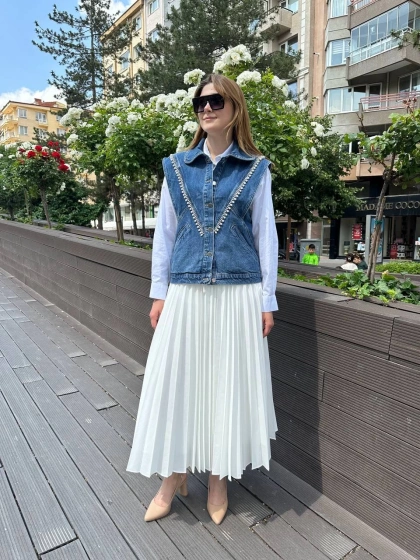 Venöve 25SSYLK0001 Mavi Fiona Yelek