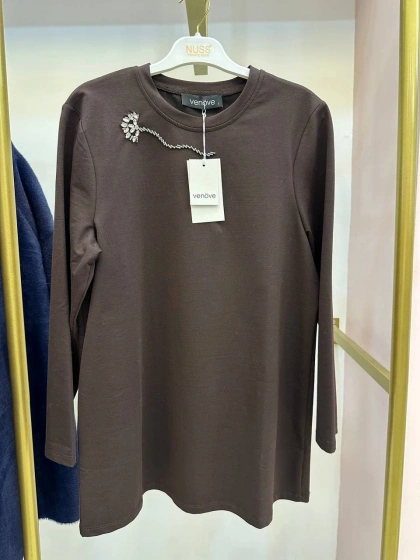 Venöve 26FWBLZ0001 Kahverengi Sune Bluz