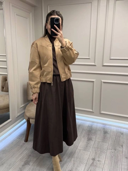 Venöve 26FWCEK0021 Camel Halls Ceket