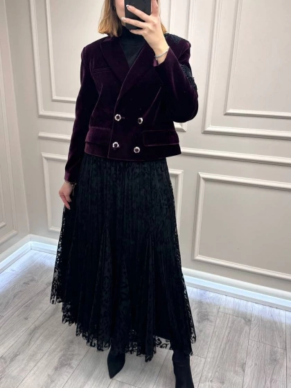 Venöve 26FWCEK0032 Mor Katrin Ceket