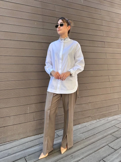 Venöve 26FWGOM0008 Beyaz Kenza Gömlek