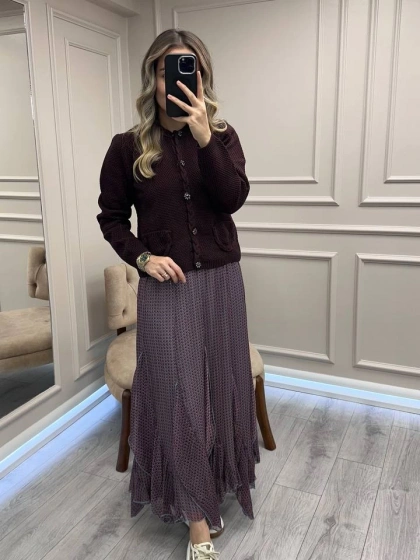 Venöve 26FWHRK0004 Bordo Becca Hırka