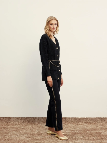 Venöve 26FWPNT0019 Siyah Douglas Pantolon