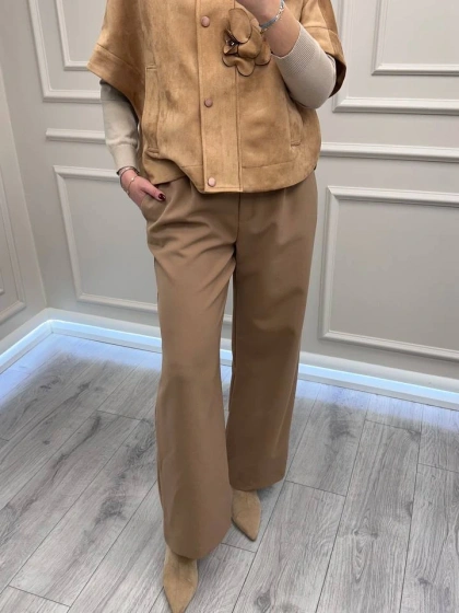 Venöve 26FWPNT0044 Camel Ketty Pantolon