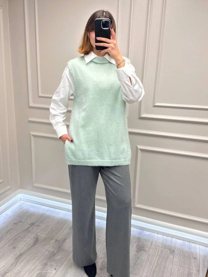 Venöve 26FWPNT0044 Gri Ketty Pantolon