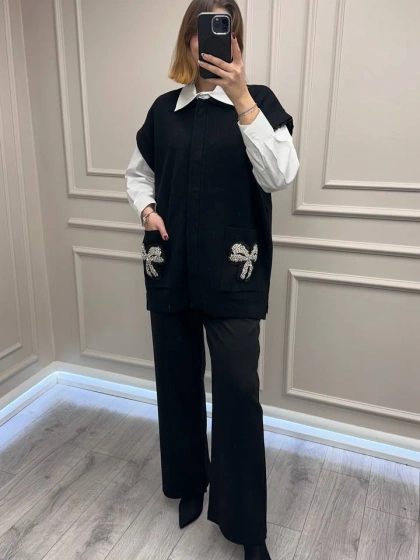 Venöve 26FWPNT0044 Siyah Ketty Pantolon