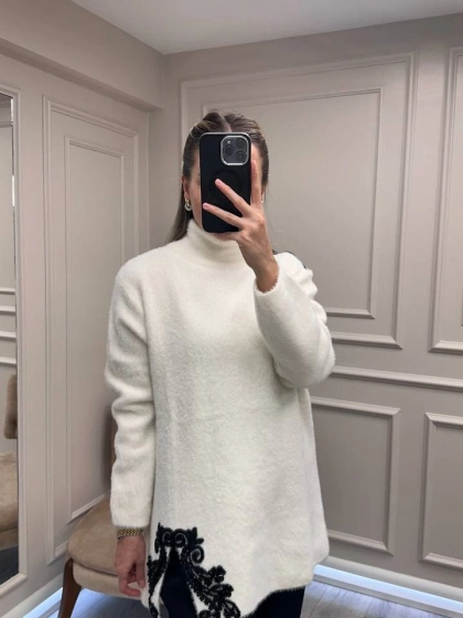 Venöve 26FWTRI0002 Beyaz Pera Triko