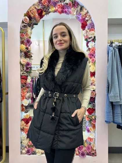 Venöve 26FWYLK0001 Siyah Ruth Yelek