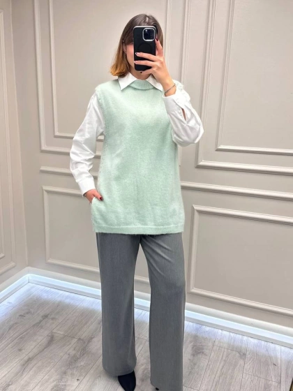 Venöve 26FWYLK0003 Mint Dove Yelek