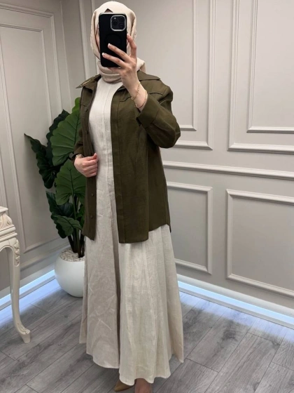 Venöve 26SSELB0025 Bej Reggıe Elbise