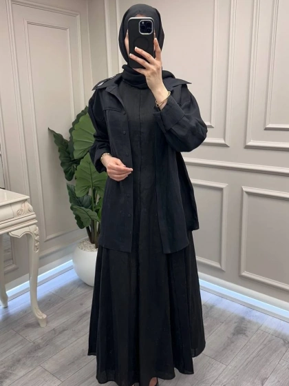 Venöve 26SSELB0025 Siyah Reggıe Elbise