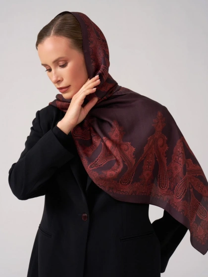 Wennora NuraShine Bordo Şal