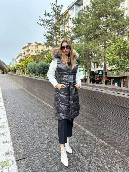 Womania 18273 Siyah Napoli Yelek