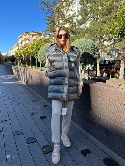 Womania 18280 Gri Rabat Yelek