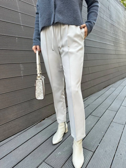 Yusuf Özdemir 23Y1360 Taş Belden Bağlamalı Kumaş Pantolon