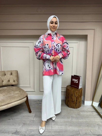 Yusuf Özdemir 24Y1442 Beyaz Palazzo Pantolon