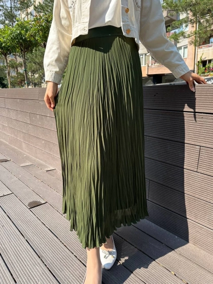 Yusuf Özdemir 24Y1504 Haki Bürümcük Etek