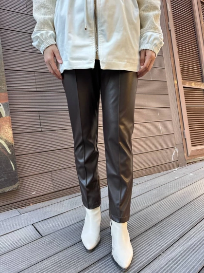 Yusuf Özdemir 25K1375 Kahve Deri Pantolon