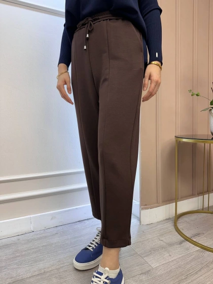 Yusuf Özdemir 25K1523 Kahverengi Penye Pantolon