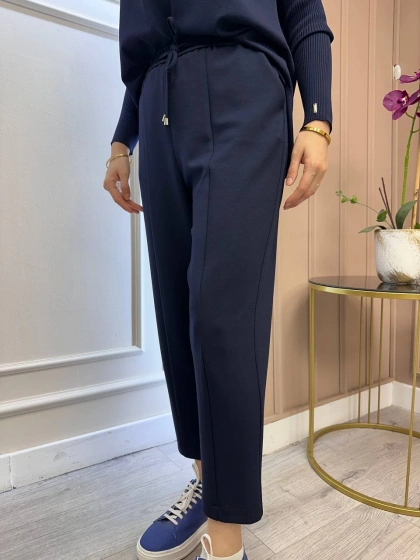 Yusuf Özdemir 25K1523 Lacivert Penye Pantolon