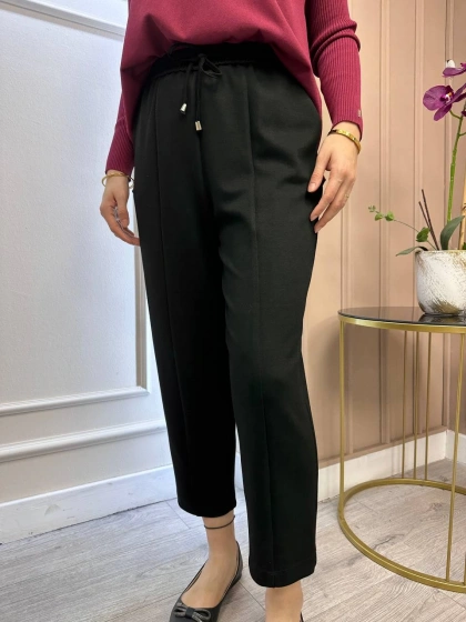 Yusuf Özdemir 25K1523 Siyah Penye Pantolon