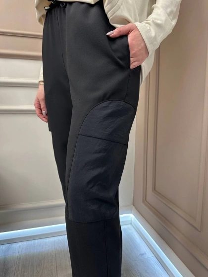 Yusuf Özdemir 25K1532 Siyah Cep Detaylı Pantolon