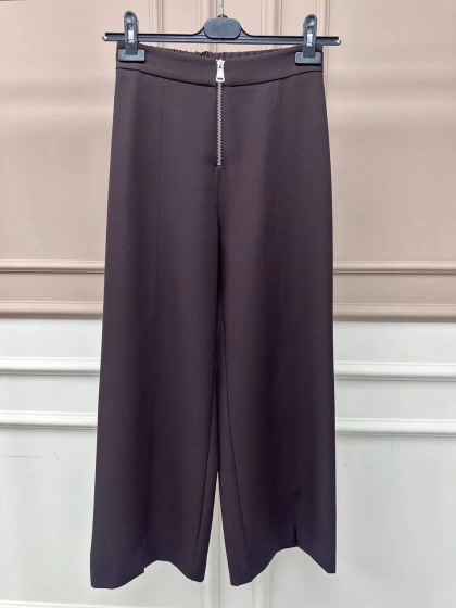 Yusuf Özdemir 25Y1303 Kahve Fermuar Detaylı Pantolon