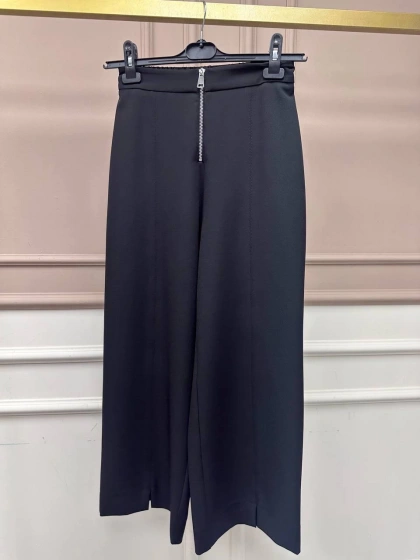 Yusuf Özdemir 25Y1303 Siyah Fermuar Detaylı Pantolon