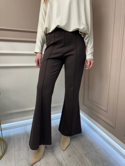 Yusuf Özdemir 25Y1435 Kahve İspanyol Paça Pantolon