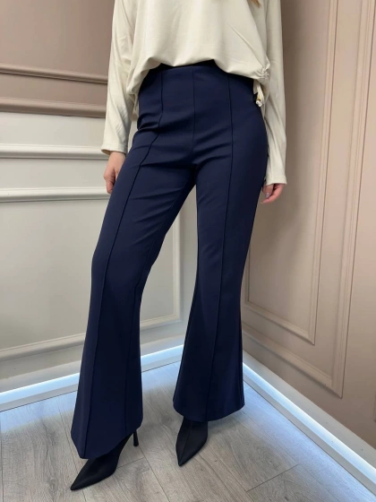 Yusuf Özdemir 25Y1435 Lacivert İspanyol Paça Pantolon