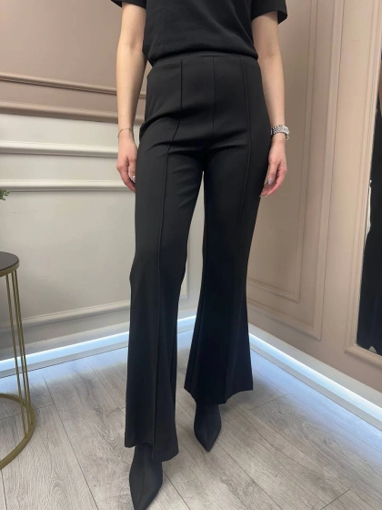 Yusuf Özdemir 25Y1435 Siyah İspanyol Paça Pantolon