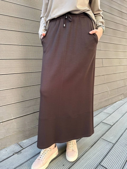 Yusuf Özdemir 25Y1444 Kahve Penye Etek