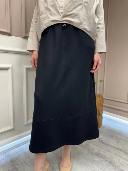 Yusuf Özdemir 25Y1444 Siyah Penye Etek