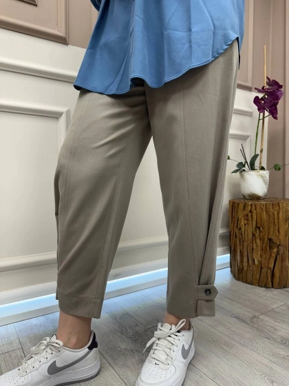 Yusuf Özdemir 25Y1465 Vizon Paçası Düğmeli Pantolon